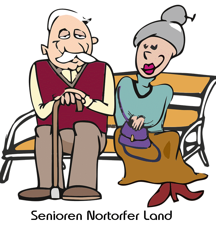 älteres Ehepaar auf einer Bank